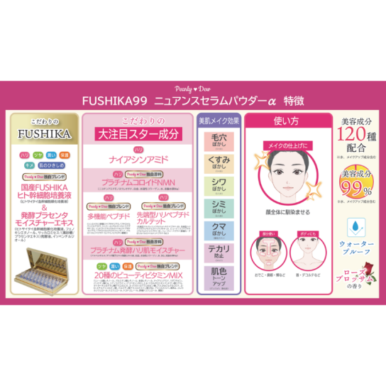 パーリーデュー FUSHIKA99 ニュアンス セラムパウダーα パーリーデュー FUSHIKA99 ニュアンスセラムパウダーα 1セット ※1週間